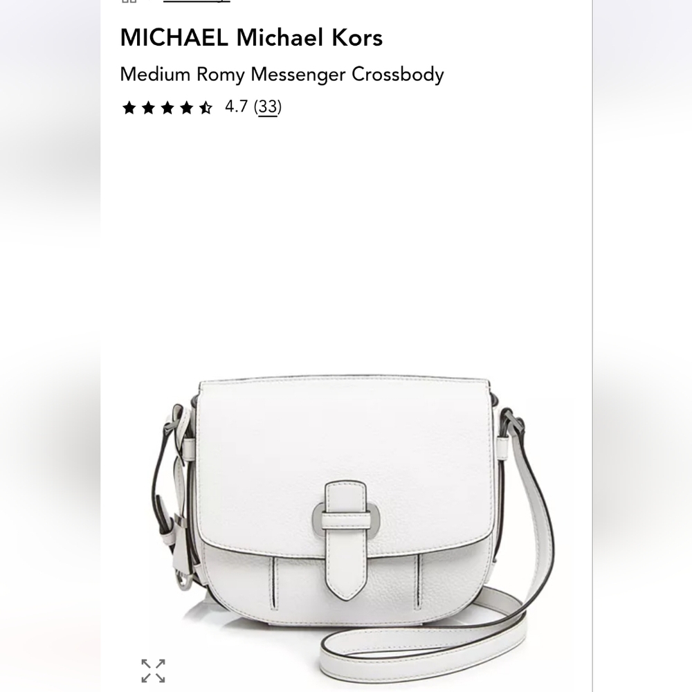 Michael Kors White Crossbody Bag